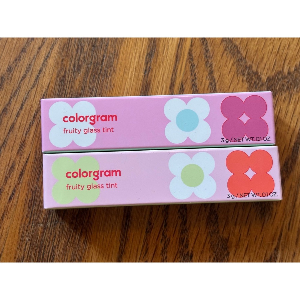 Colorgram Fruity Glass Tint Duo 02 Dewy Grapefruit 09 Heartful Mulberry K-Beauty